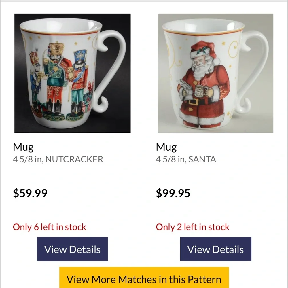 HTF Williams Sonoma Twas the Night Before Christmas SANTA/TREE Mug